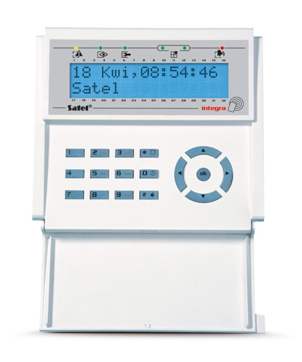 Satel INT-KLCDR-BL manipulator LCD z czytnikiem kart zbliżeniowych